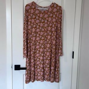 Mustard floral dress